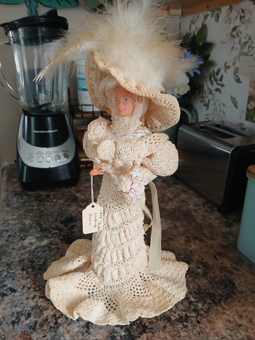 Vintage Barbie Crochet Wedding Gown